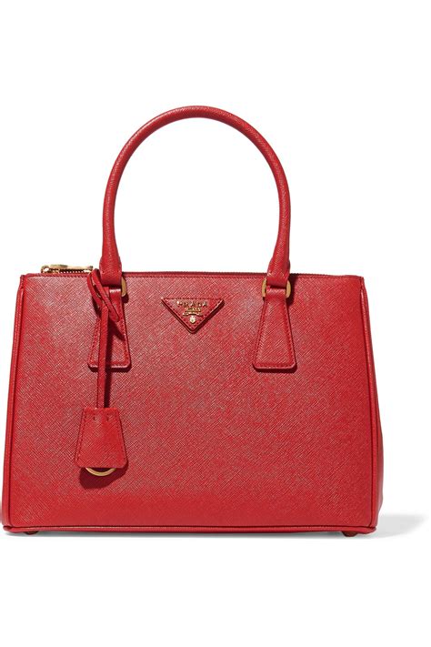 prada leather tote red|Prada leather tote price.